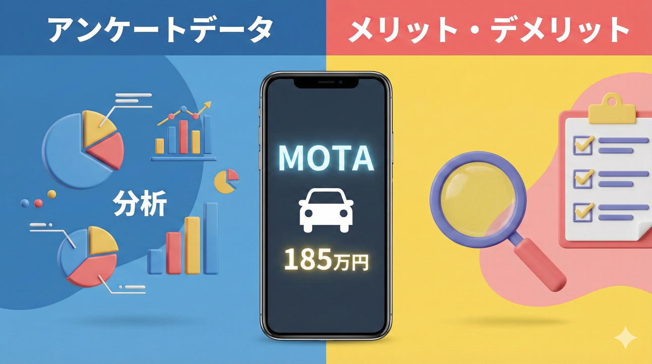 MOTA車買取の評判とデメリット徹底解説。利用者アンケート結果とメリット・デメリットの比較検証