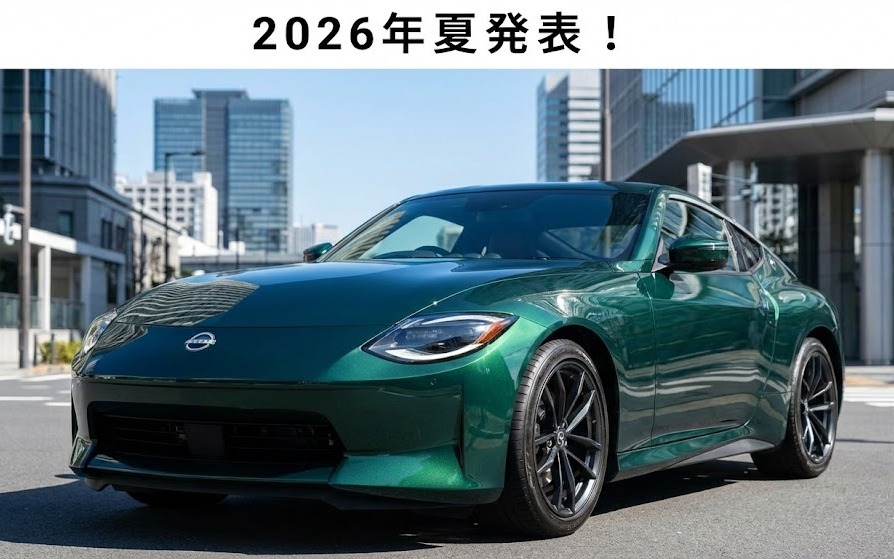2026年夏発表予定の新型フェアレディZ（ウンリュウグリーン）Gノーズ装着車のアイキャッチ画像